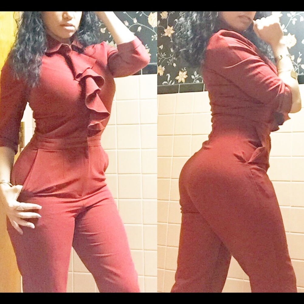 Beautiful burgundy Romper